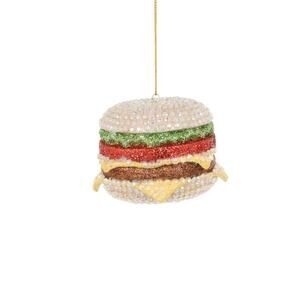 Cody Foster Cheese Burger Ornament Fancy Jeweled Humorous Foodie Gift
